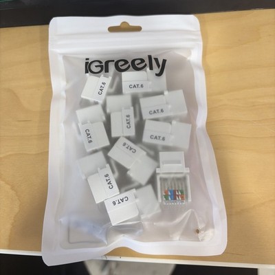 iGreely RJ45 Keystone Jack Patch Panel Wall Plate (white)