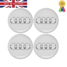 4x Audii Alloy Wheel Hub Centre Cap Set Center Caps Black Red 60mm