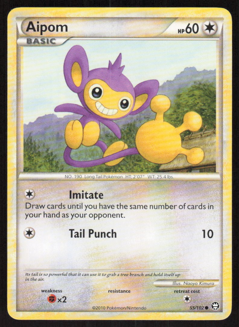 Pokemon Aipom Common 55/102 Triumphant LP