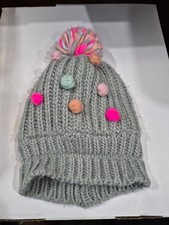 Capelli New York Grey Kids Toddler Pompom Beanie B12
