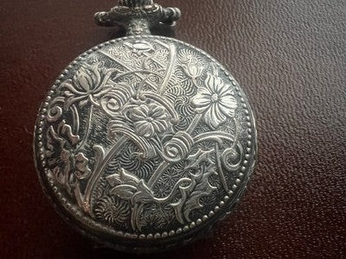 Breil Horloge Femme Poche Pendentif Okay Remontage Manuel Fonctionne Vintage - Photo 5 sur 11