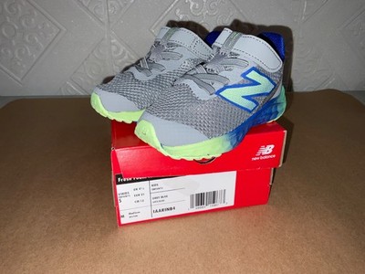 NEW in BOX New Balance Fresh Foam Arishi v4 Bungee Lace Grey/Blue Toddler SZ 5