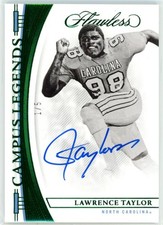 2023 Flawless Collegiate Lawrence Taylor Emerald Campus Legends Auto 1/5 UNC