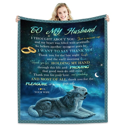 Husband Gift Ideas Blanket, I Love You Gifts for Him, Best Couple Wedding Ann... - 第 1/8 張圖片