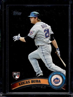 2011 Topps Wal-Mart Black Border #129 Lucas Duda RC LOGO