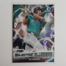 Topps Bowman Chrome Electric Sluggers Cal Raleigh #ES-14 Seattle Mariners