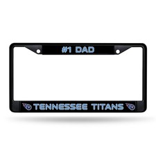 Tennessee Titans #1 Dad Black Chrome License Plate Frame