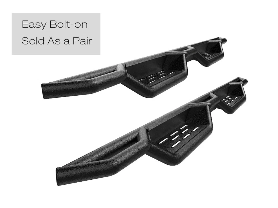 Black Side Step Nerf Bars For 01-07 Chevy Silverado GMC Sierra Crew Cab - Image 4 of 4