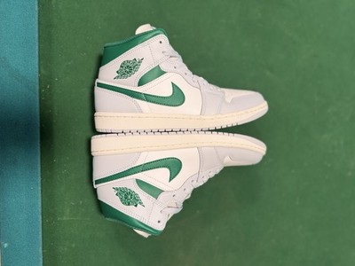 Jordan Air Jordan 1 Mid Summit White Lucky Green Men's Sneaker