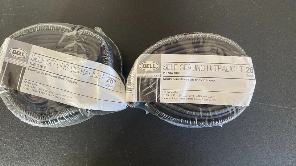 Tubo interior de bicicleta ultraligero auto-sellante Bell 26” válvula Presta. 2 tubos interiores Foto 3 de 4
