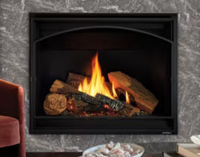 Heat n Glo 8K 42'' DV Gas Fireplace, Intellifire Touch Ign, Top/Rear Vent, NG, 8K