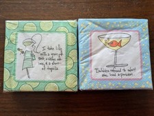 Funny and Colorful Wine 2 pack Cocktail Napkins