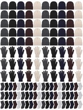 Suhine 150 Pcs Bulk Homeless Supplies Winter Beanies Gloves Socks Set Warm Ca...