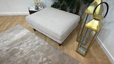 Sofology Cricket Combi Fabric Footstool in Nordic Mink