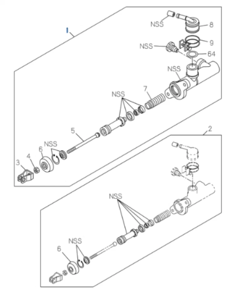 Clutch Master Cylinder For Isuzu NPR NQR NPR-HD NRR 4HE1 4.8L 4HK1 5.2L 94-08 - Image 2 of 4