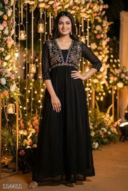 Women Heavy Georgette Embroidered Gown Party Wear Anarkali Dress Eid Wear
Opens in a new window or t