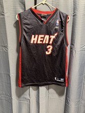 Dwyane Wade Miami Heat 3 Reebok NBA Jersey Youth L 14-16 Black