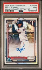 2024 BOWMAN CHROME PROSPECT AUTO REFRACTOR #CPABM BRAYLIN MOREL 451/499 PSA 9