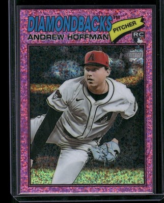 2026 Topps Heritage #211 Andrew Hoffman Chrome Pink Sparkle Refractors