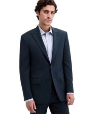 Calvin Klein Mens Slim fit Suit Jacket Blazer 38 R Green Solid Wool