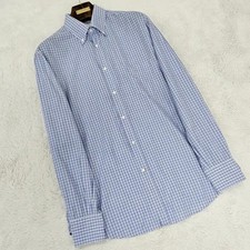 Brunello Cucinelli Sky Blue Check Shirt for Men