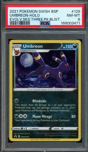 Umbreon graded PSA 8 for sale on eBay