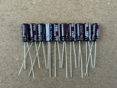 10 New Nichicon PW 47 uf 16v Radial Capacitors 2020 47uf Low ESR UPW (Qty)