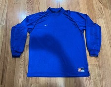 Vintage Nike Team Blue Soccer Jersey Long sleeve Mens Large  Swoosh Y2K