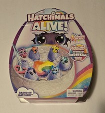 Hatchimals Alive Rainbow Hatchery w/ 6 Mini Figs in Color Reveal Eggs  Accs