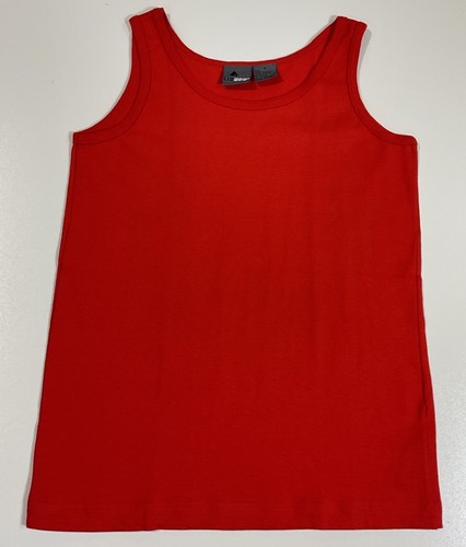 Vintage Liz Wear Tank Top Sz S Orange Blank Beach Summer Cotton 90s