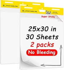 Post-it Super Sticky Easel Pad,25 in x 30 in Self Stick Flip Chart Paper,30