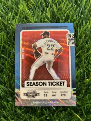 2021 Contenders Season Ticket OPTIC SILVER PRIZM SANDY ALCANTARA Marlins #87 A96