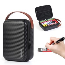 Flash Drive Case with Labels, Hard USB Case Organizer with Zipper Pocket, USB...