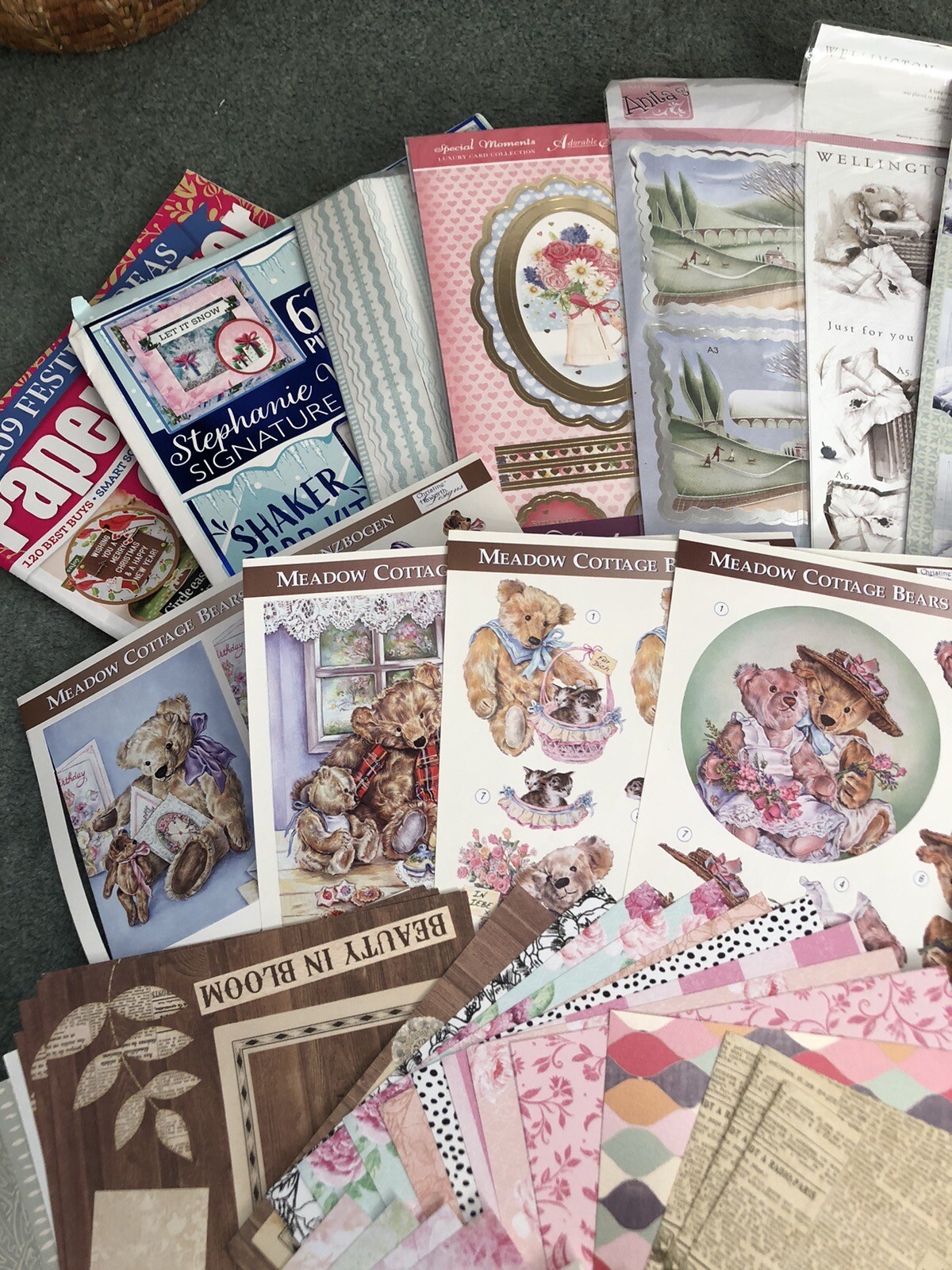 Job lot Of Cardmaking And Scrapbooking Supplies Toppers, Cards