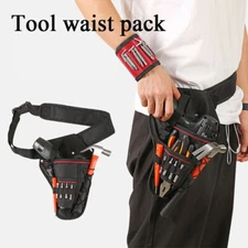 Heavy Duty Drill Holster Tool Belt Pouch Bit Holder Hanging Waist Bag Strap Belt