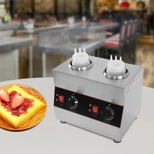 Electric Chocolate Sauce Warmer Toppings Bottle 2 Warmer Hot Cheese Dispenser