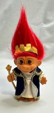 Russ King Royal Troll Crown Scepter Blue Robe Red Hair 5" Item 18562 Vintage