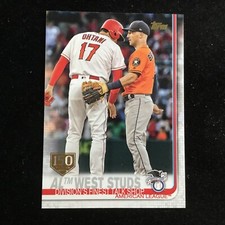 2019 Topps Series 1 150 Years Gold Stamp #266 AL West Studs Ohtani and Bregman