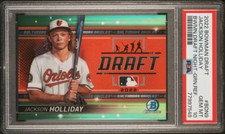2022 Jackson Holliday Bowman Draft Night Green Refractor Rookie Card #/99 PSA 10
