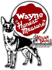 (PMPNAME-15) 6" WAYNE GAS PUMP FACE PLATE STICKER DECAL GASOLINE SIGN TANK