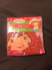 Strawberry Shortcake NEW Toddler Fitted Sheet  Pillowcase Set Berry Cool Pink