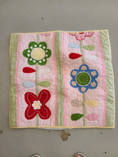 Pottery Barn Kids "Funky Flowers" Quilted Euro Sham