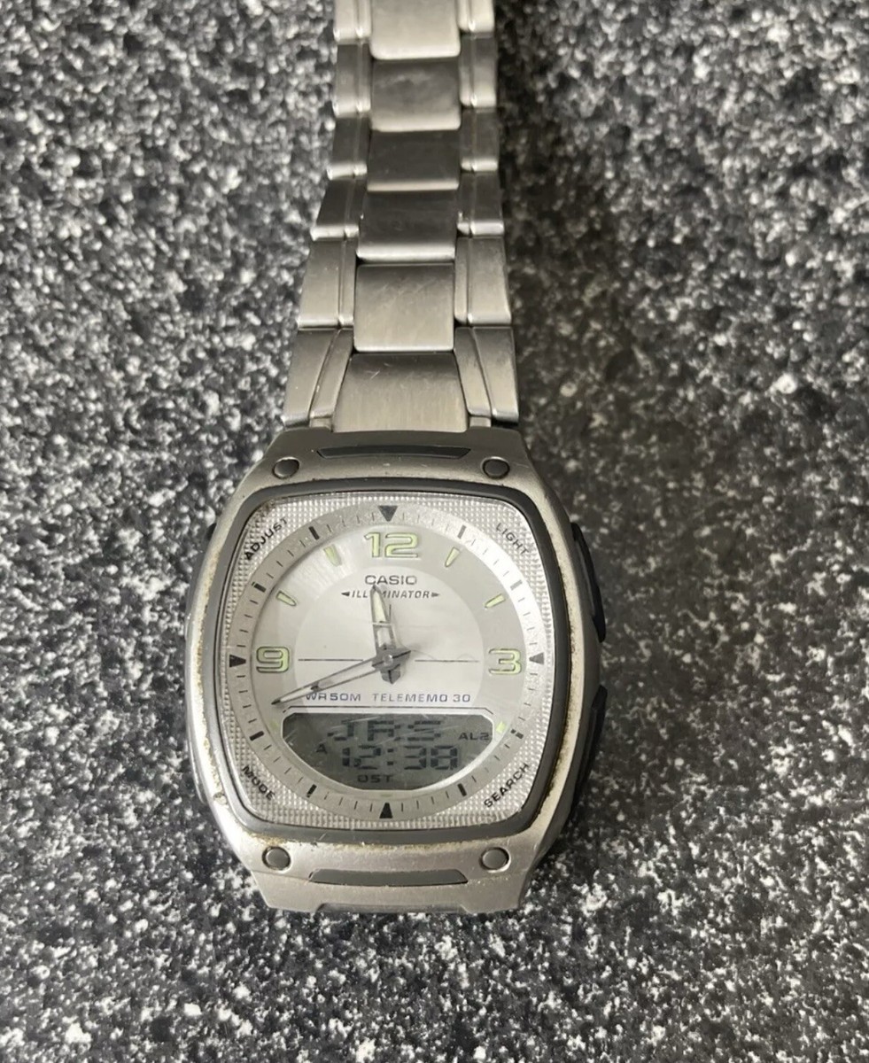 Casio Illuminator Telememo 30 Analog/Digital w/3 Alarms - World