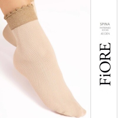 FIORE Spina women's elegant nude socks 40 den elastic band reinforced bowls
