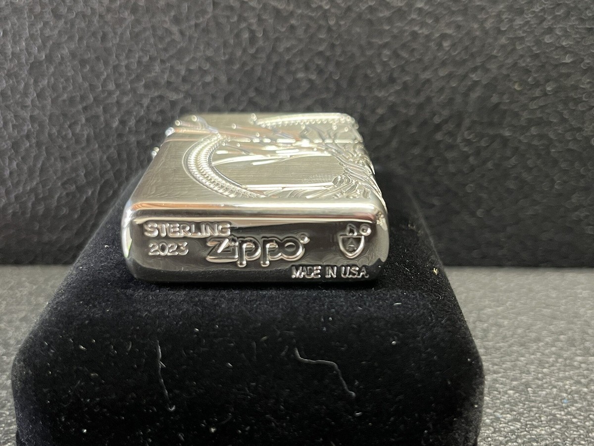 アクセサリー Zippo Sterling Armor Armor Sterling Silver Zippo Lighter With High Polished