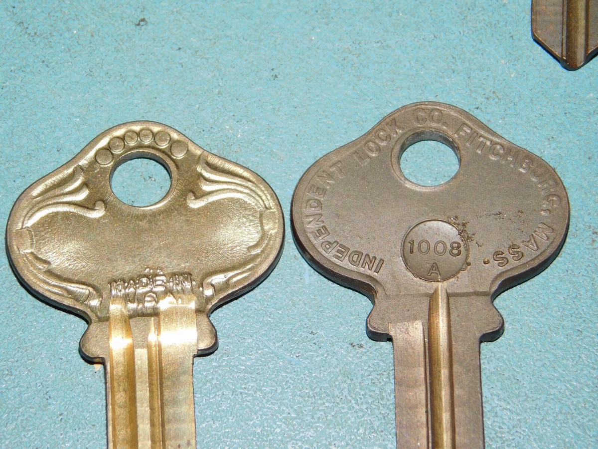 FIVE - Independent 1008A Brass Sargent 6265 KEY BLANK small