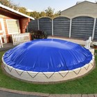 Aufblasbare Poolabdeckung Rundpool Ø 500 cm I Rund Pool 5 m I blau
