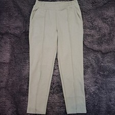 Mondetta Women's Textured Pintuck Straight Leg Pant, Beige, Size Medium