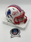 Mac Jones Autographed NE Patriots Mini Riddell Throwback Helmet 90-92 Beckett