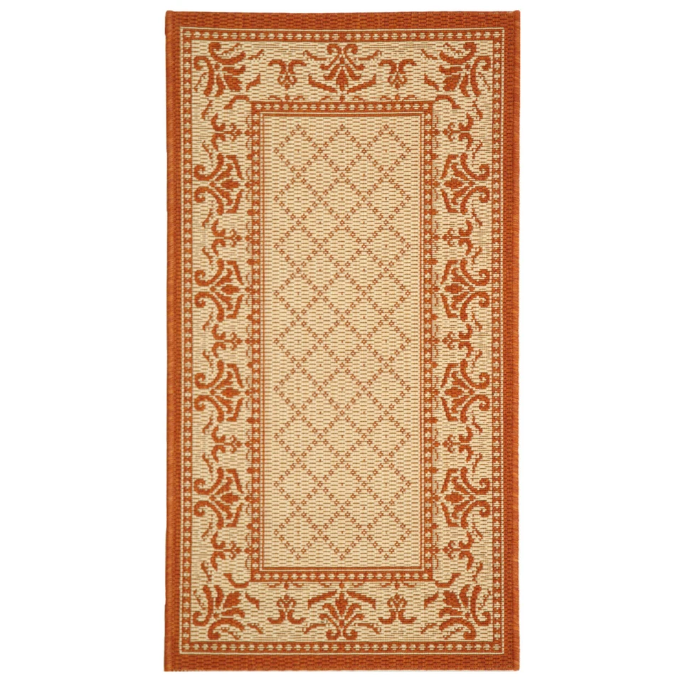 SAFAVIEH Outdoor CY0901-3201 Courtyard Natural / Terra Rug - Image 2 of 4